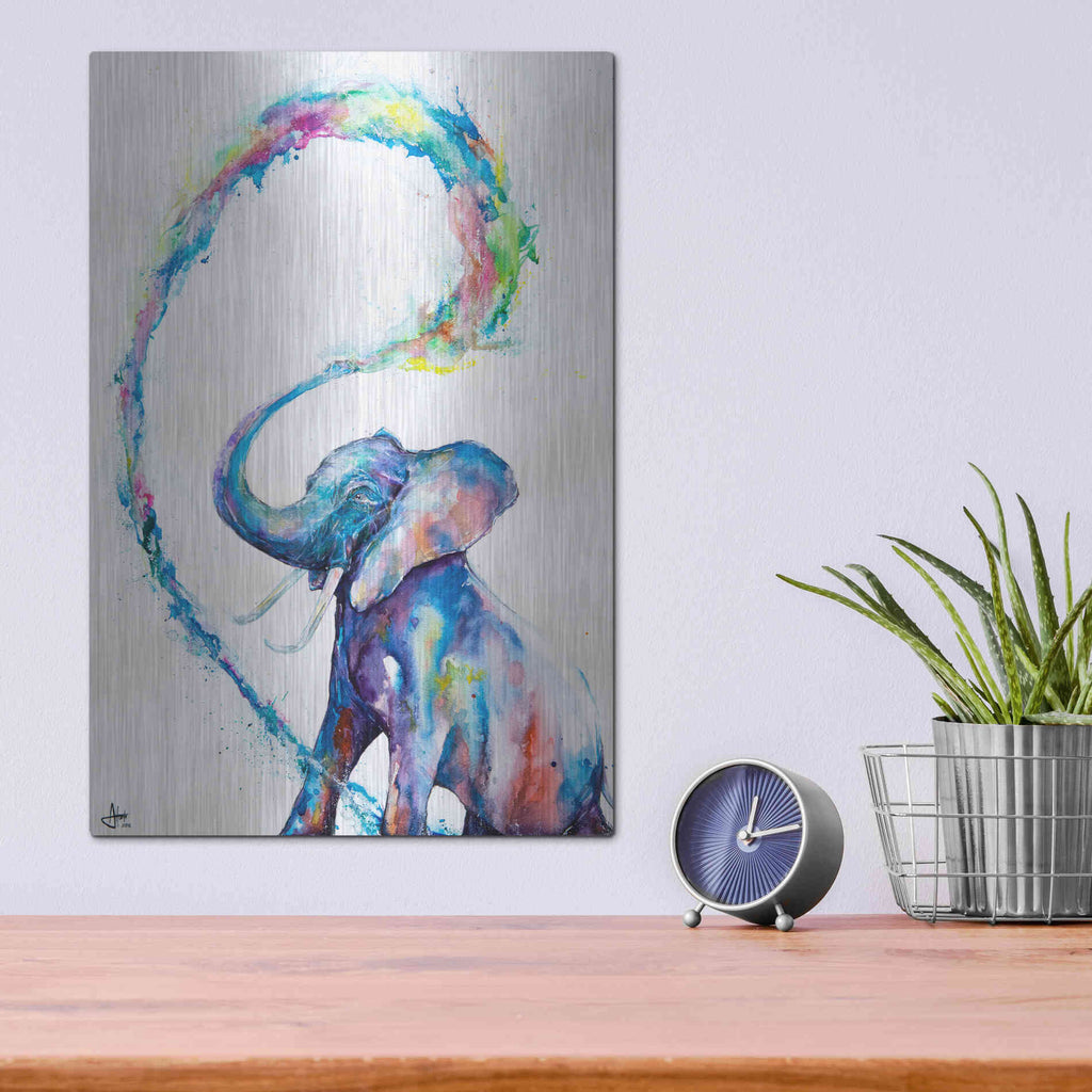Luxe Metal Art 'Veris' by Marc Allante, Metal Wall Art,12x16