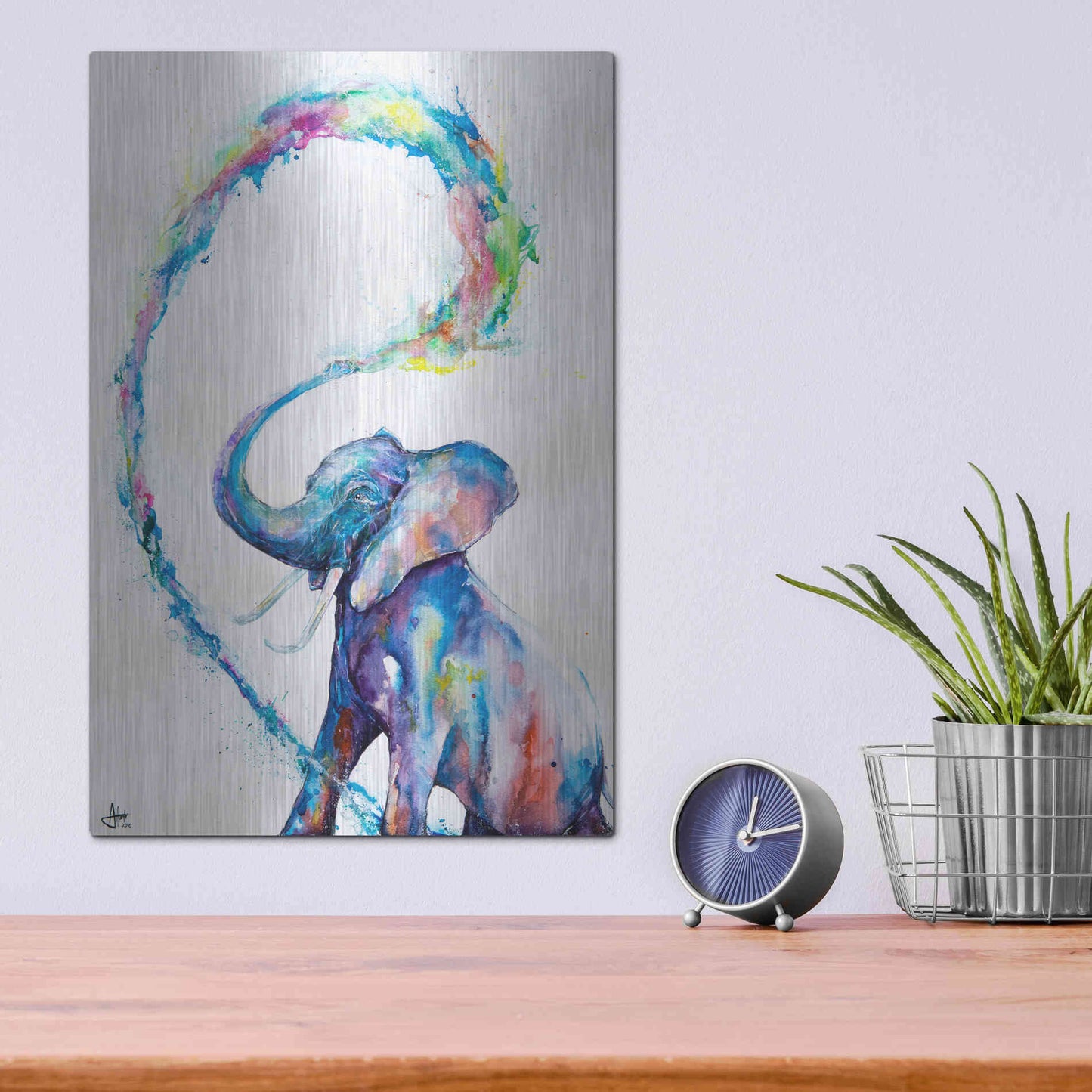 Luxe Metal Art 'Veris' by Marc Allante, Metal Wall Art,12x16