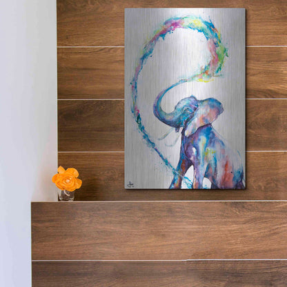 Luxe Metal Art 'Veris' by Marc Allante, Metal Wall Art,12x16