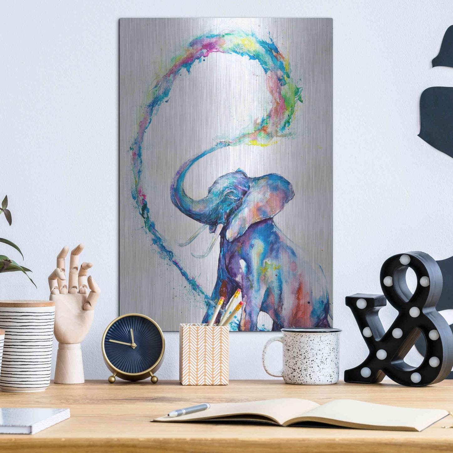 Luxe Metal Art 'Veris' by Marc Allante, Metal Wall Art,12x16