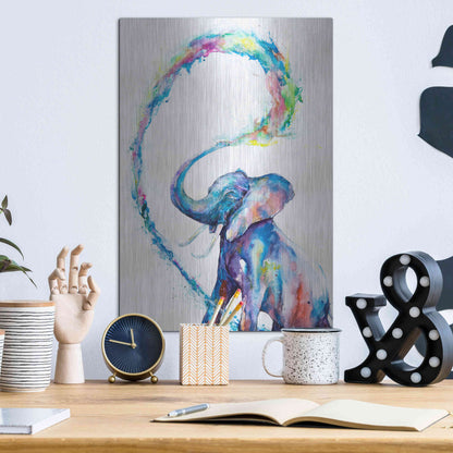 Luxe Metal Art 'Veris' by Marc Allante, Metal Wall Art,12x16