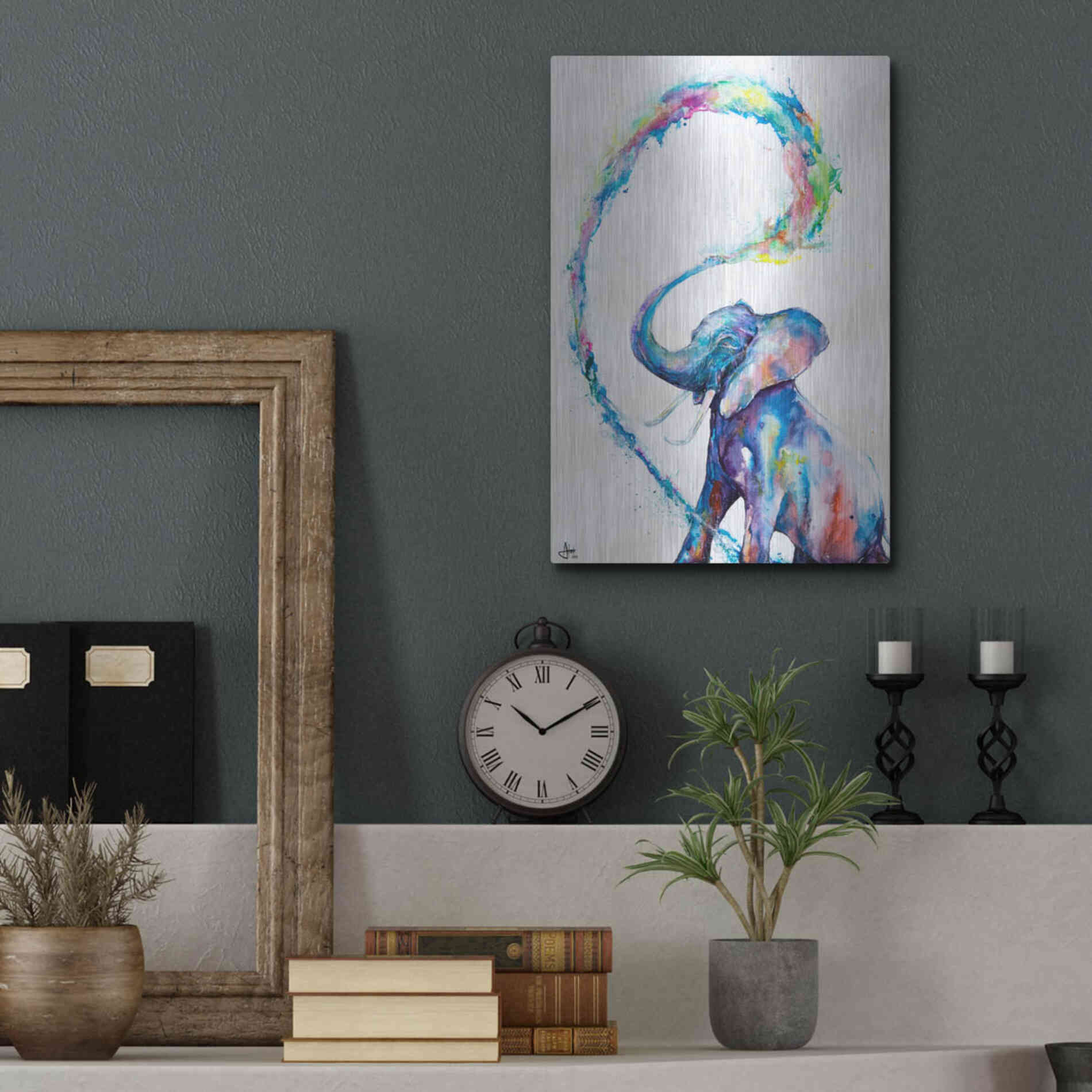 Luxe Metal Art 'Veris' by Marc Allante, Metal Wall Art,12x16