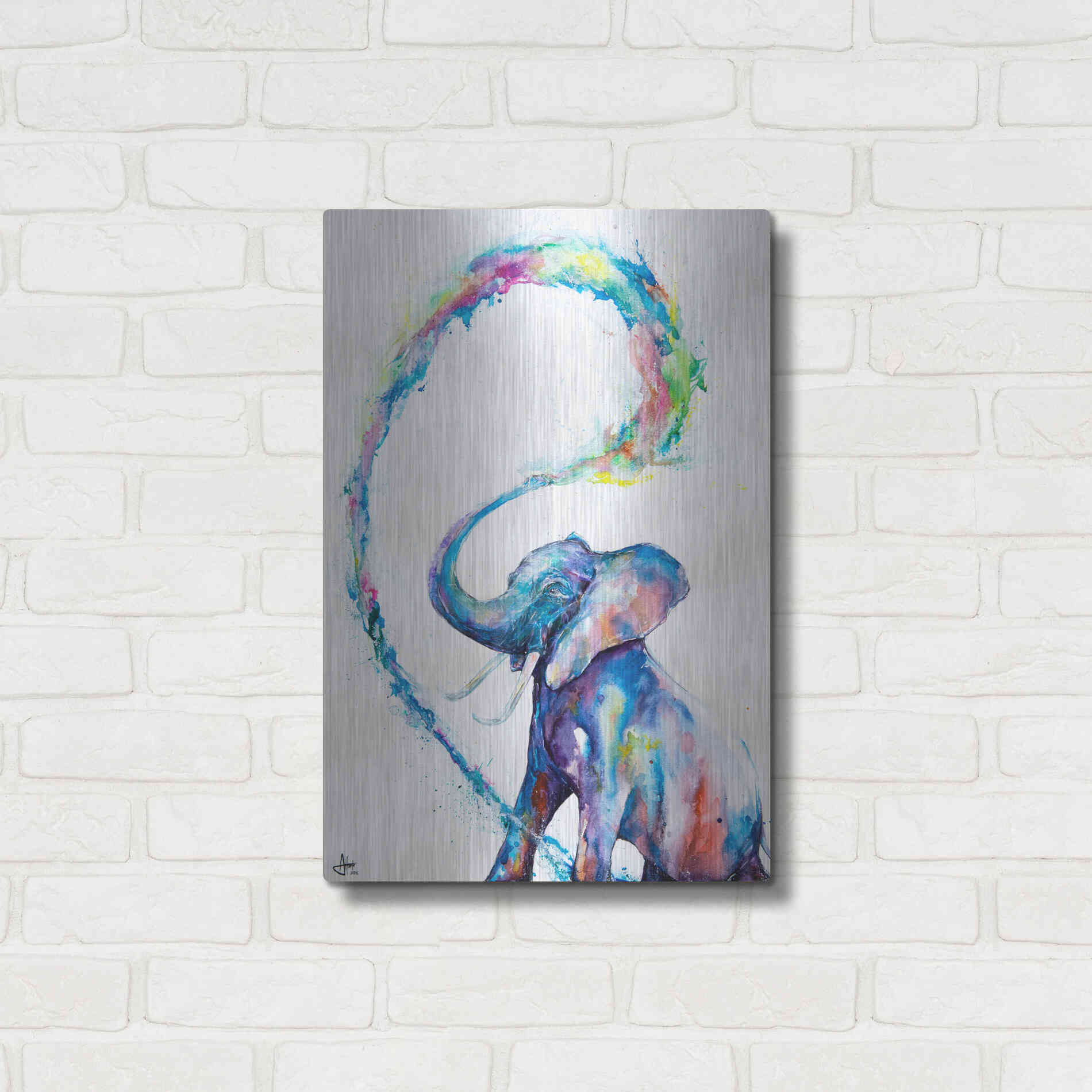 Luxe Metal Art 'Veris' by Marc Allante, Metal Wall Art,16x24