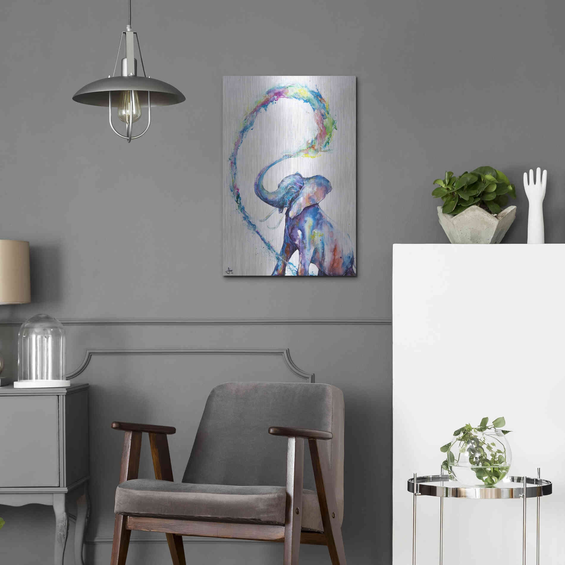 Luxe Metal Art 'Veris' by Marc Allante, Metal Wall Art,16x24