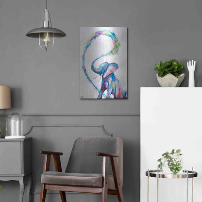 Luxe Metal Art 'Veris' by Marc Allante, Metal Wall Art,16x24