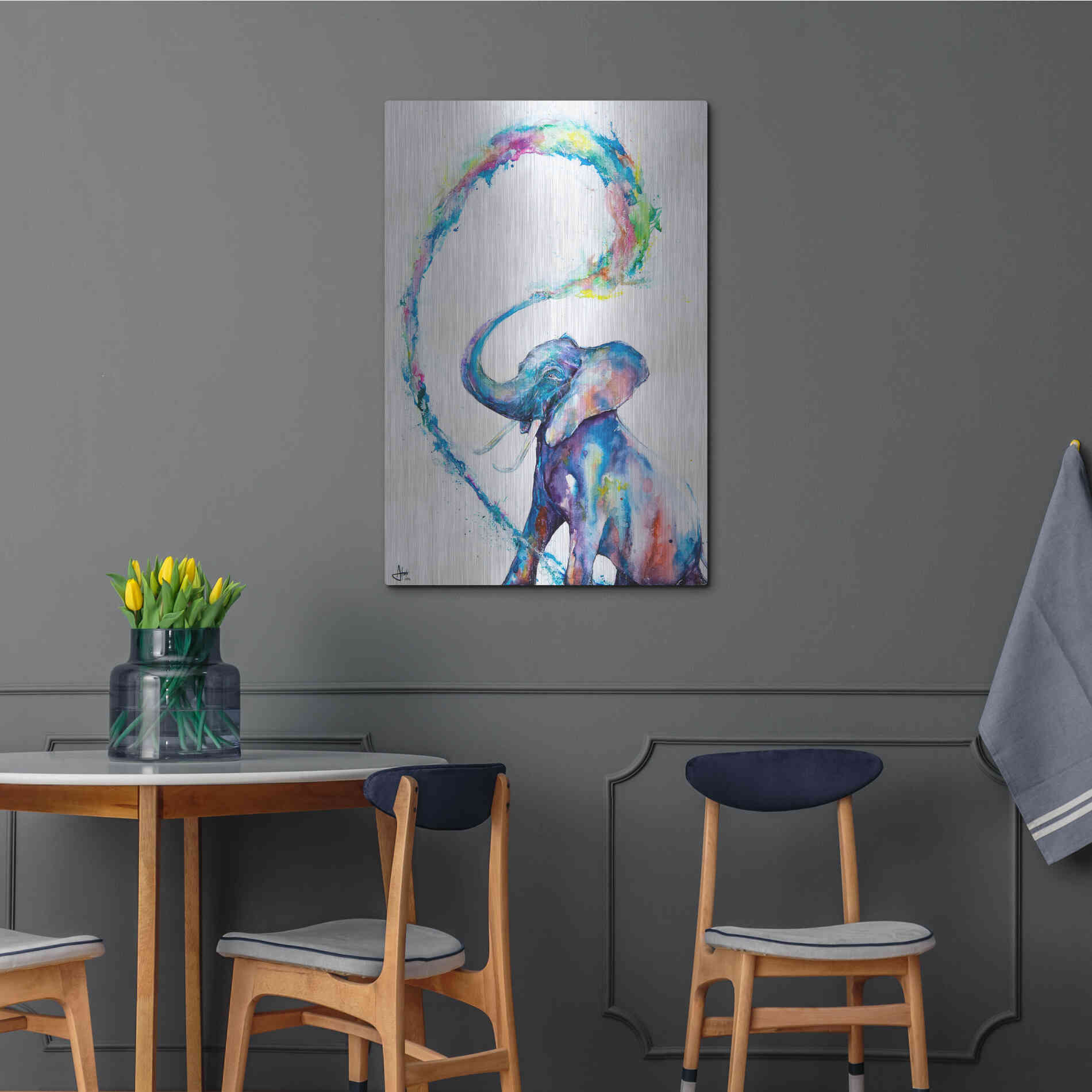 Luxe Metal Art 'Veris' by Marc Allante, Metal Wall Art,24x36