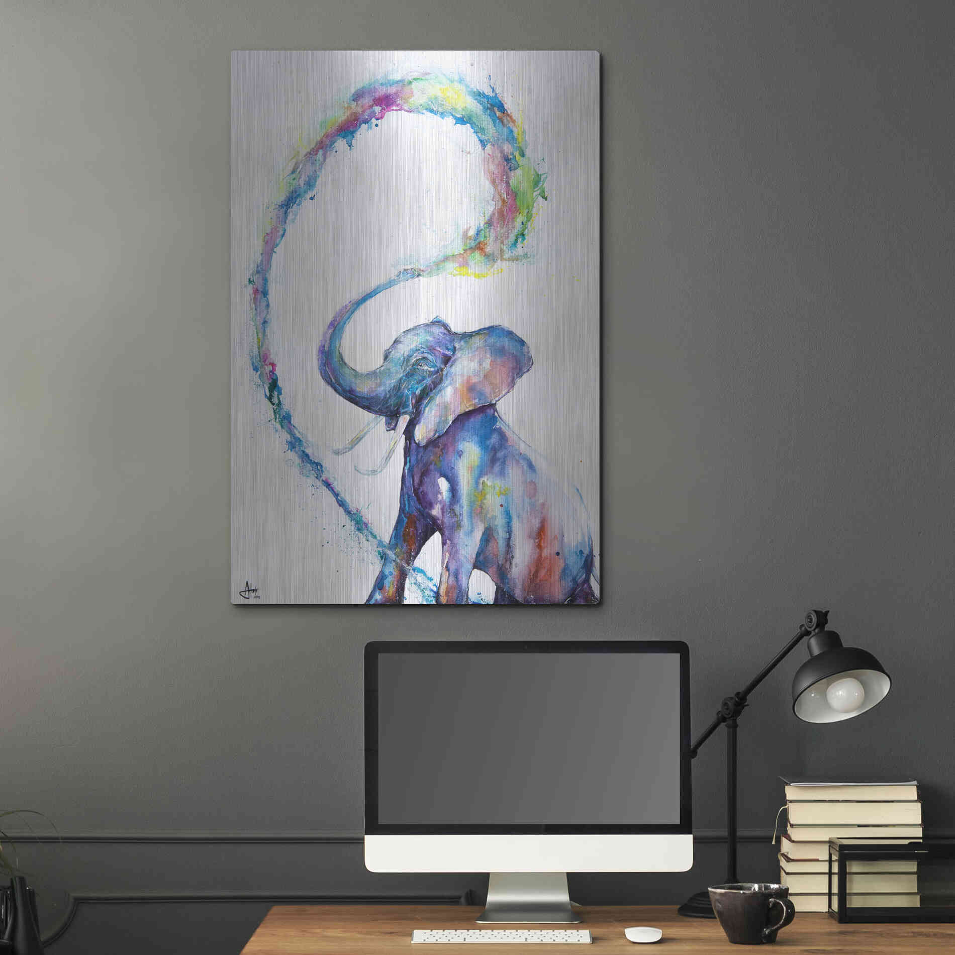 Luxe Metal Art 'Veris' by Marc Allante, Metal Wall Art,24x36