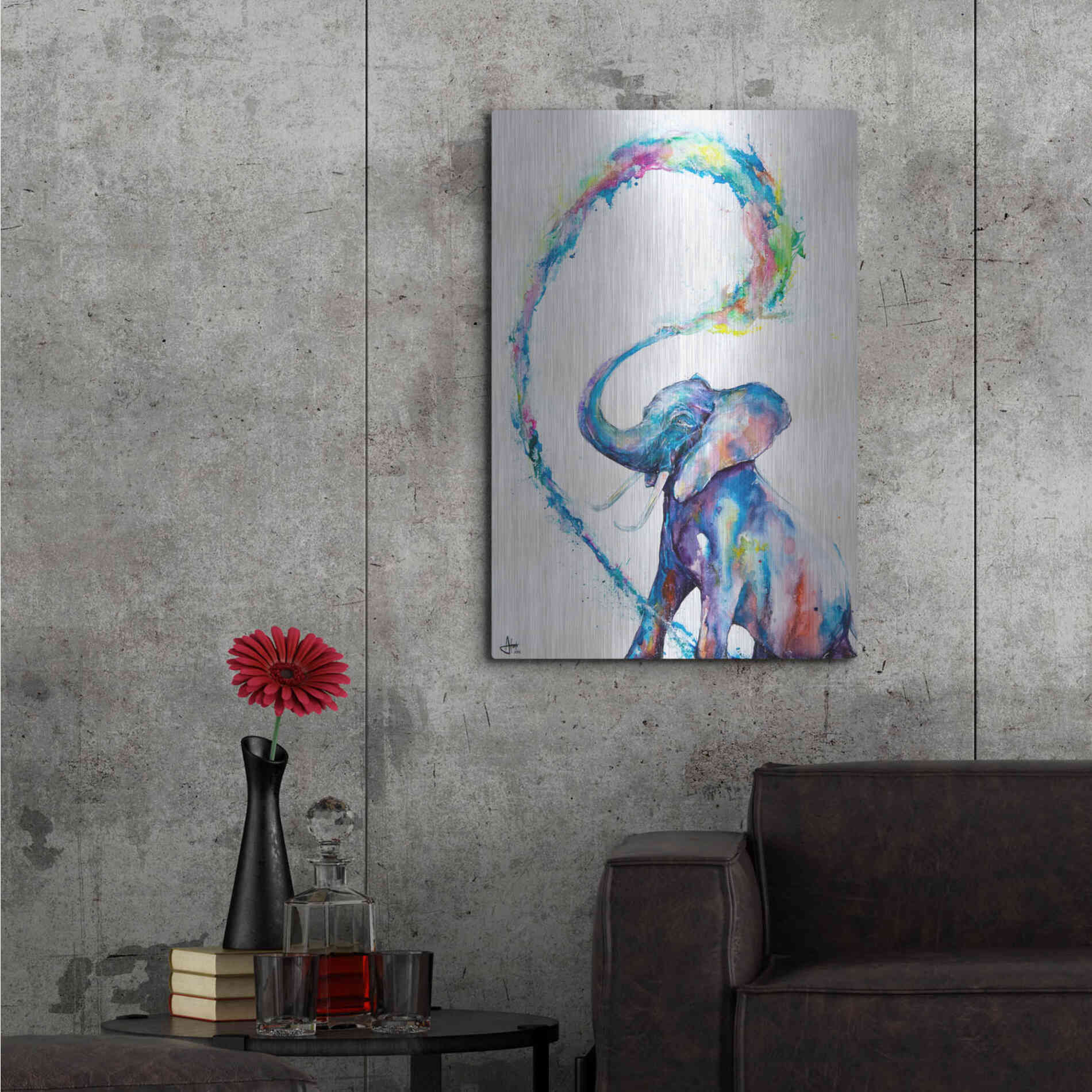 Luxe Metal Art 'Veris' by Marc Allante, Metal Wall Art,24x36