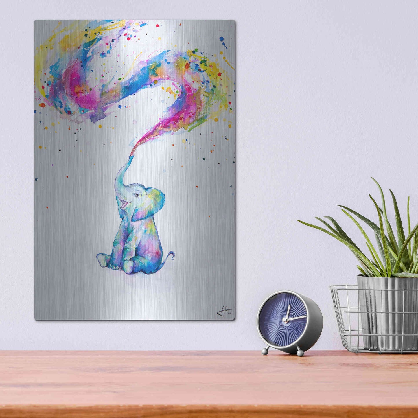 Luxe Metal Art 'Spring' by Marc Allante, Metal Wall Art,12x16