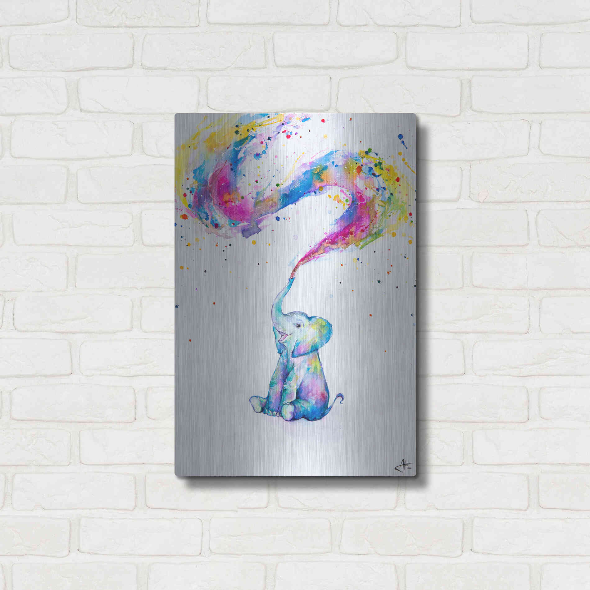 Luxe Metal Art 'Spring' by Marc Allante, Metal Wall Art,16x24