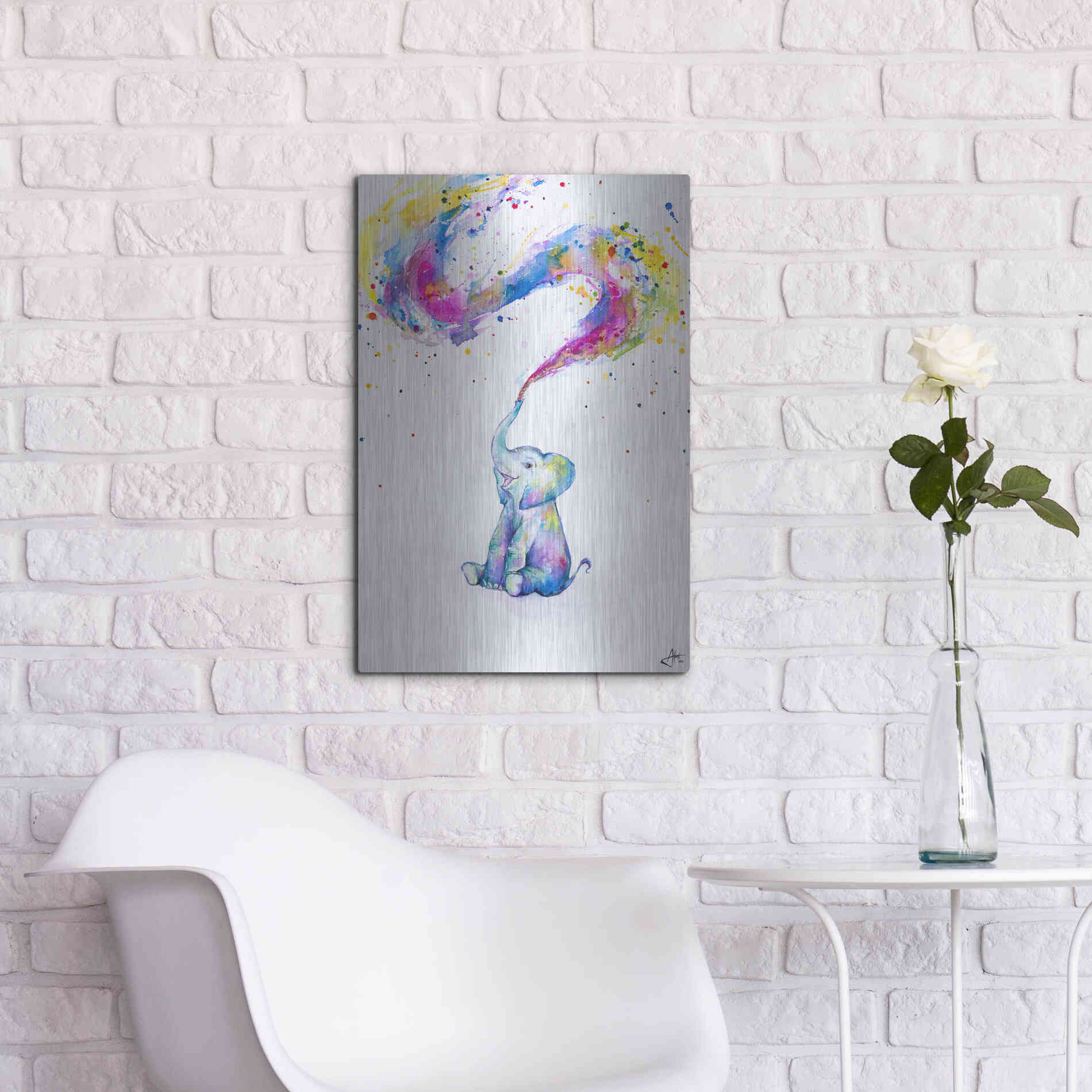 Luxe Metal Art 'Spring' by Marc Allante, Metal Wall Art,16x24