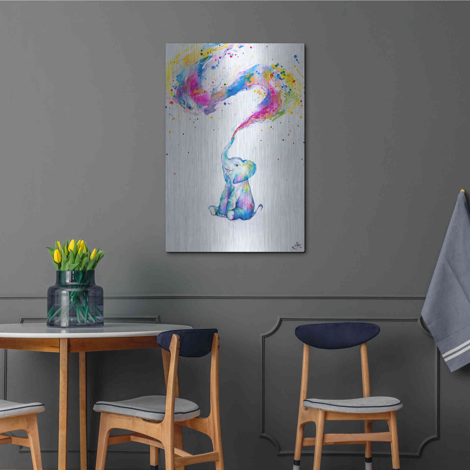 Luxe Metal Art 'Spring' by Marc Allante, Metal Wall Art,24x36