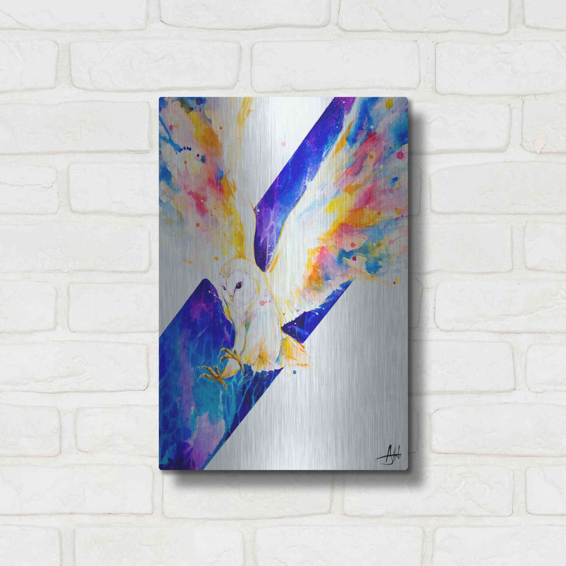 Luxe Metal Art 'Hector' by Marc Allante, Metal Wall Art,12x16