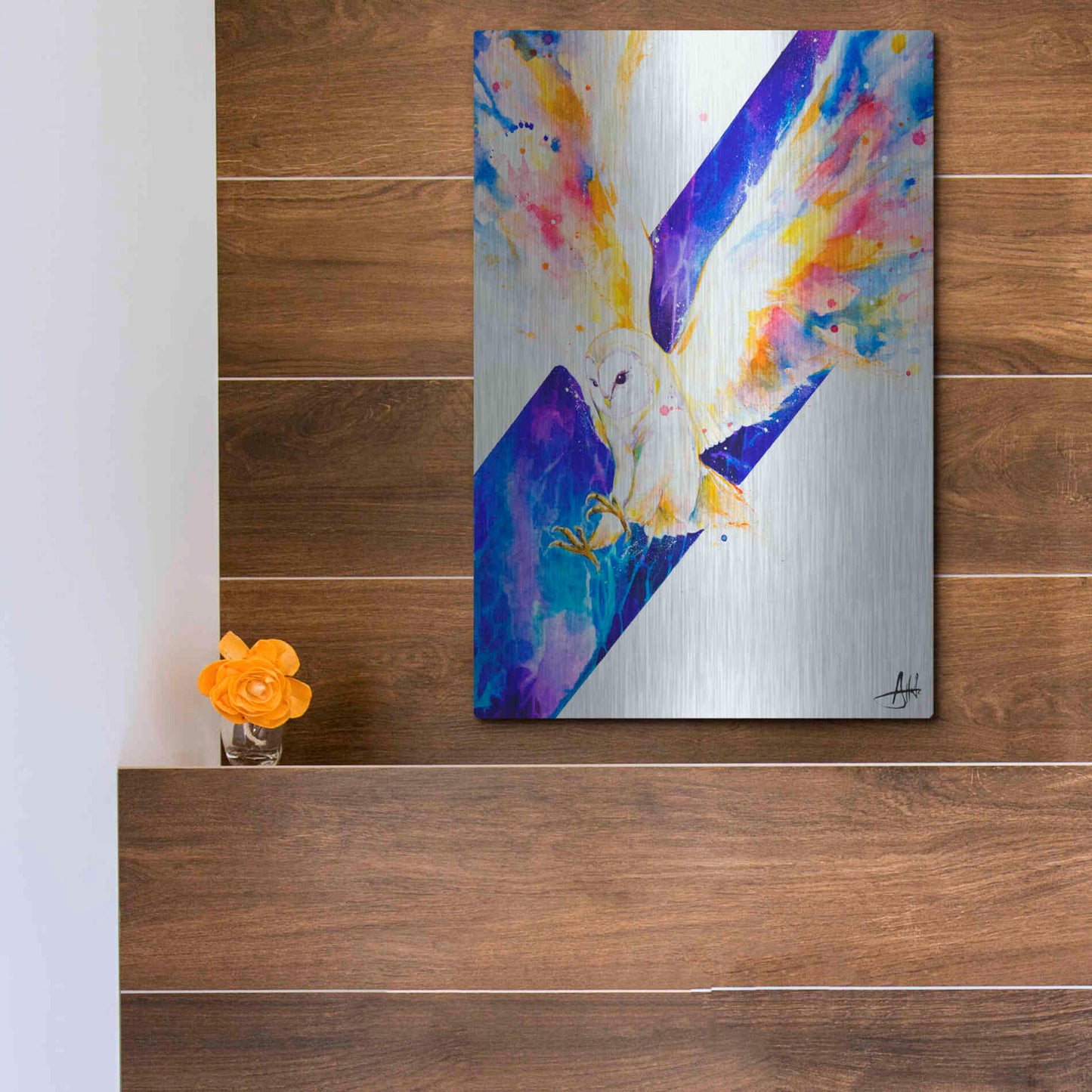 Luxe Metal Art 'Hector' by Marc Allante, Metal Wall Art,12x16