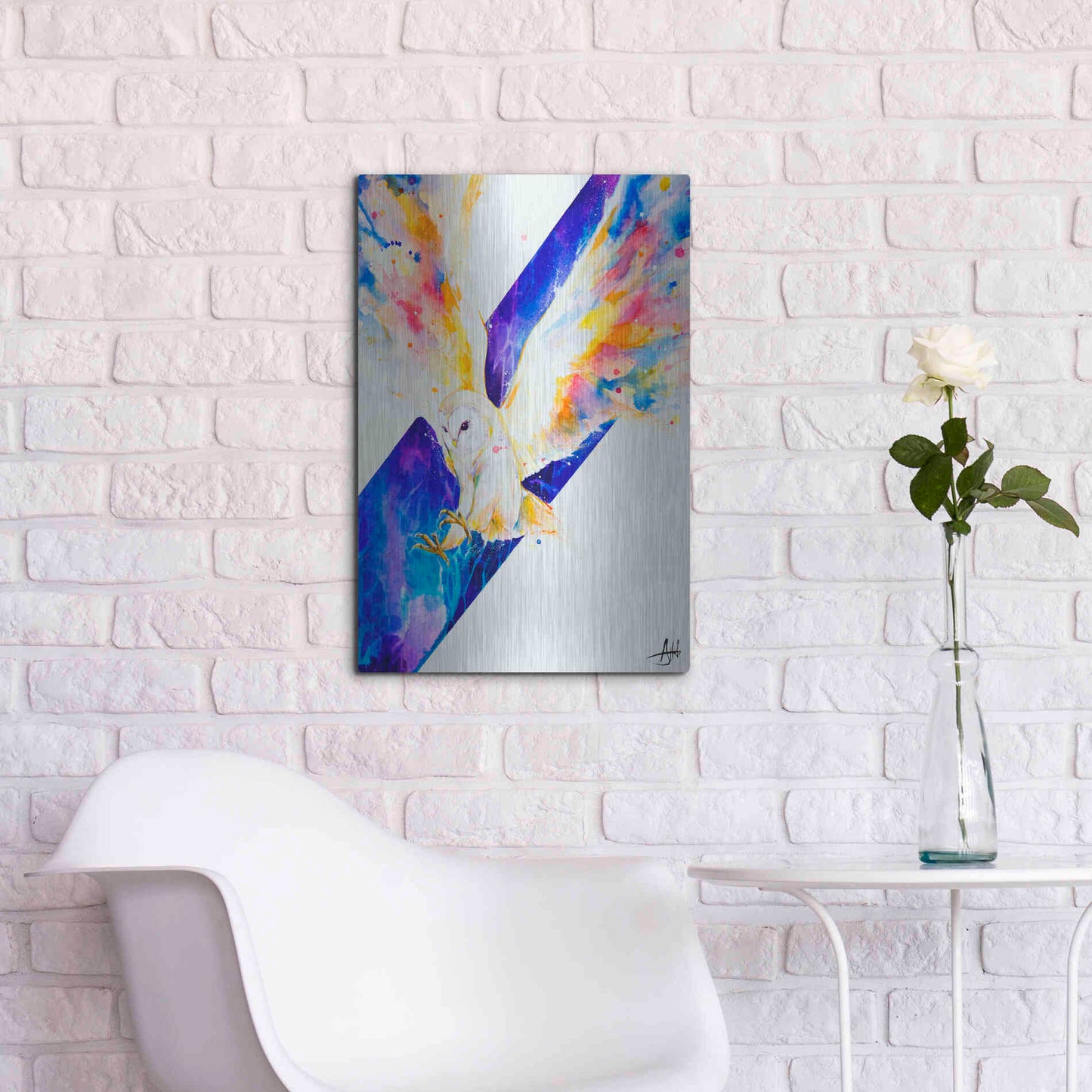 Luxe Metal Art 'Hector' by Marc Allante, Metal Wall Art,16x24