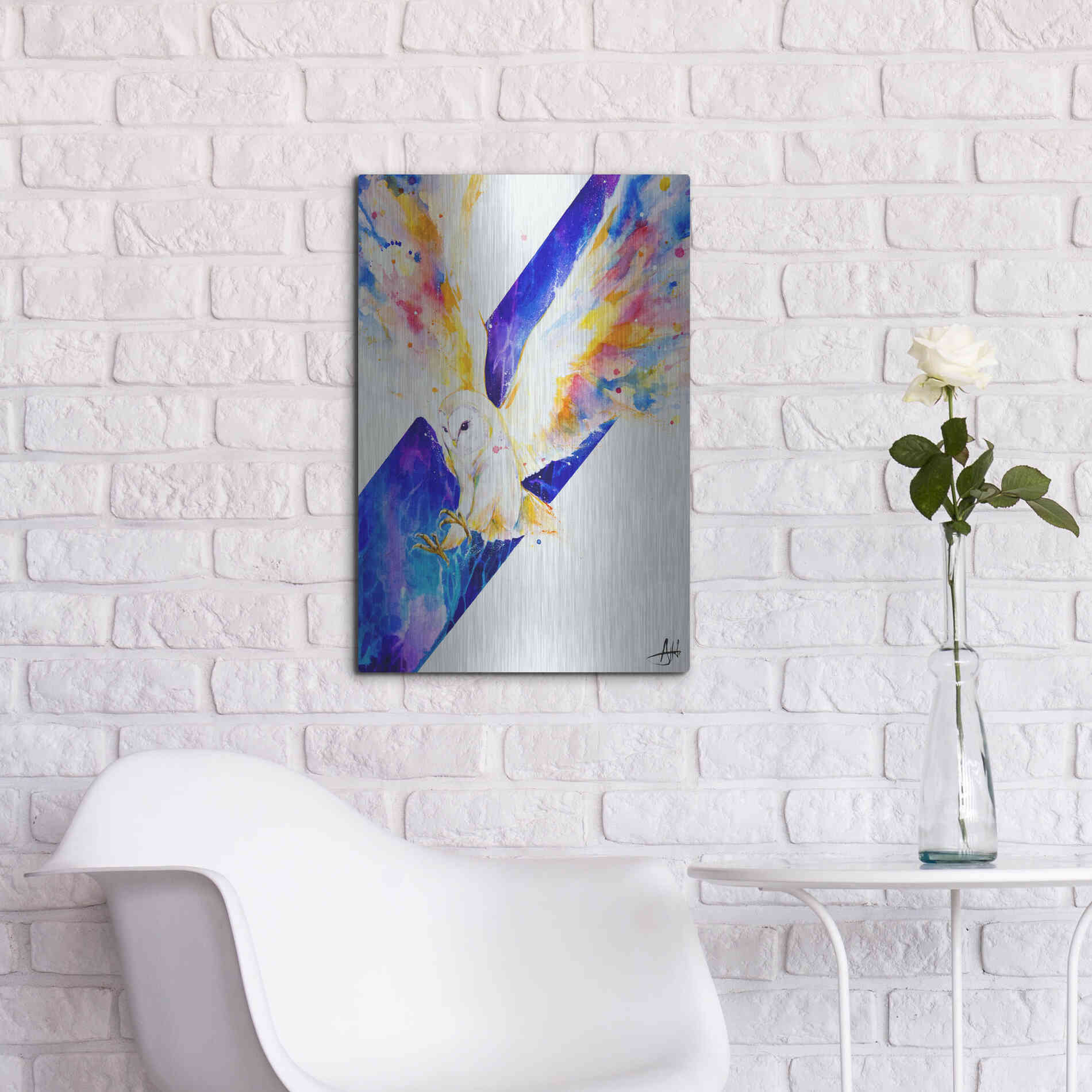 Luxe Metal Art 'Hector' by Marc Allante, Metal Wall Art,16x24