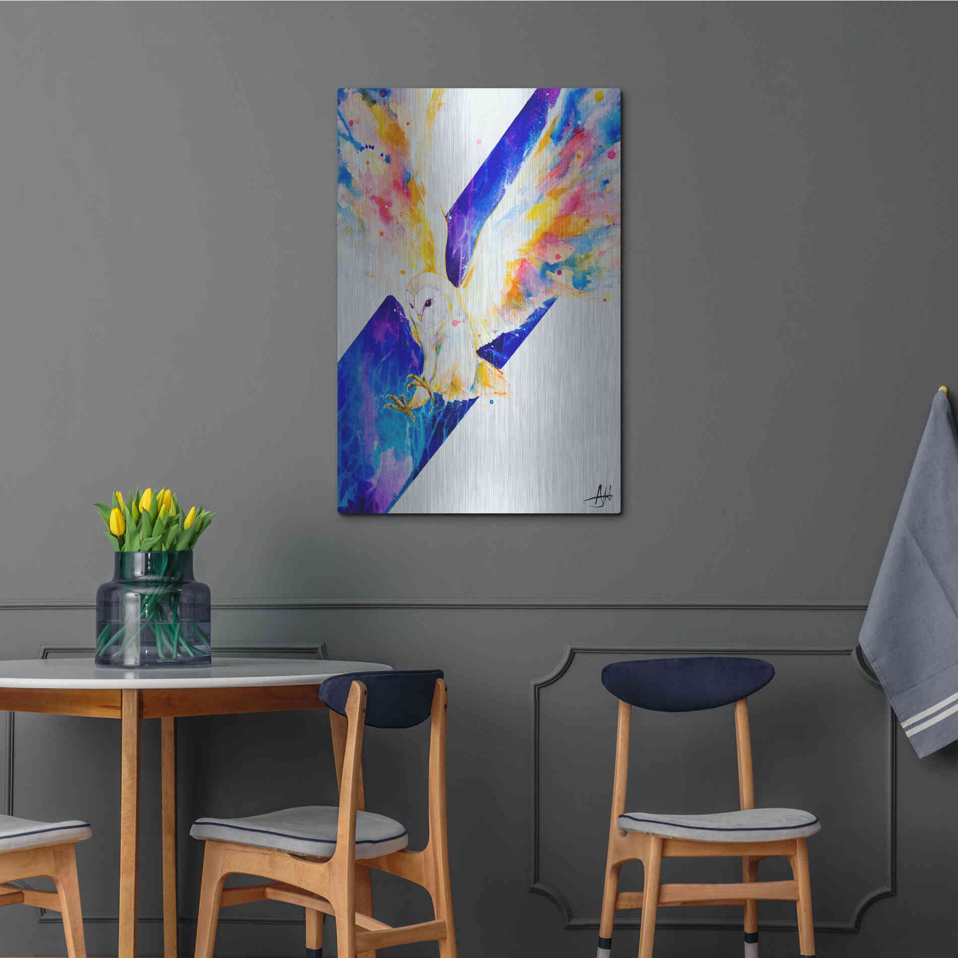 Luxe Metal Art 'Hector' by Marc Allante, Metal Wall Art,24x36