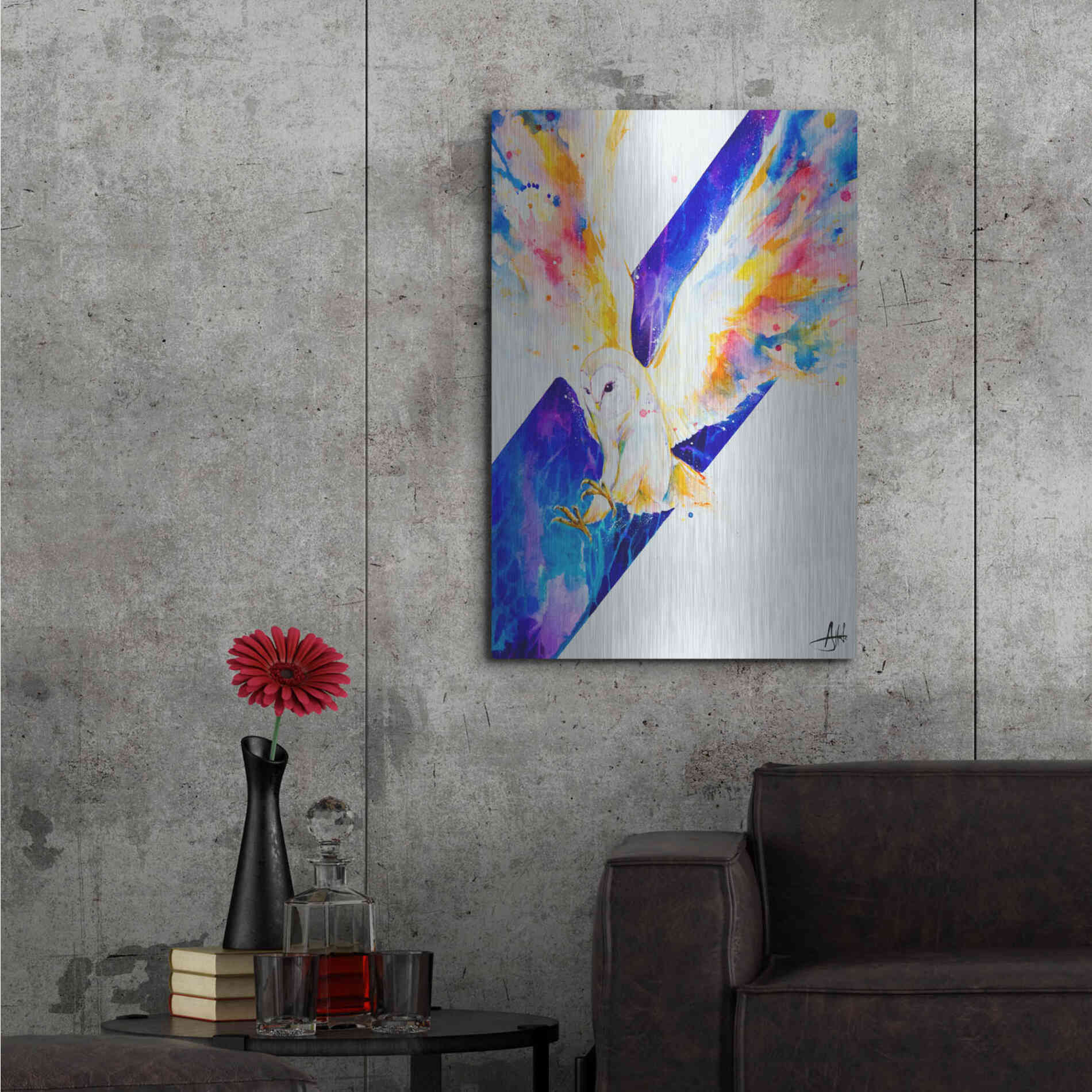 Luxe Metal Art 'Hector' by Marc Allante, Metal Wall Art,24x36