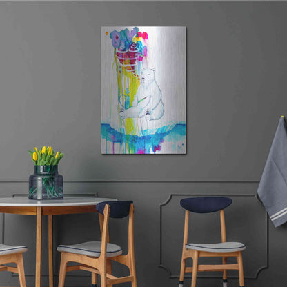 Luxe Metal Art 'Mint' by Marc Allante, Metal Wall Art,24x36