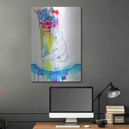 Luxe Metal Art 'Mint' by Marc Allante, Metal Wall Art,24x36