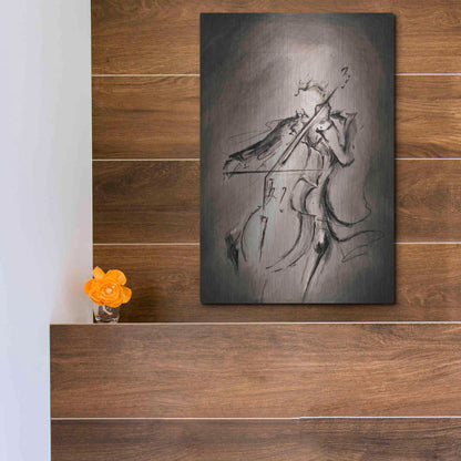 Luxe Metal Art 'The Cellist' by Marc Allante, Metal Wall Art,12x16