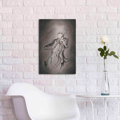 Luxe Metal Art 'The Cellist' by Marc Allante, Metal Wall Art,16x24