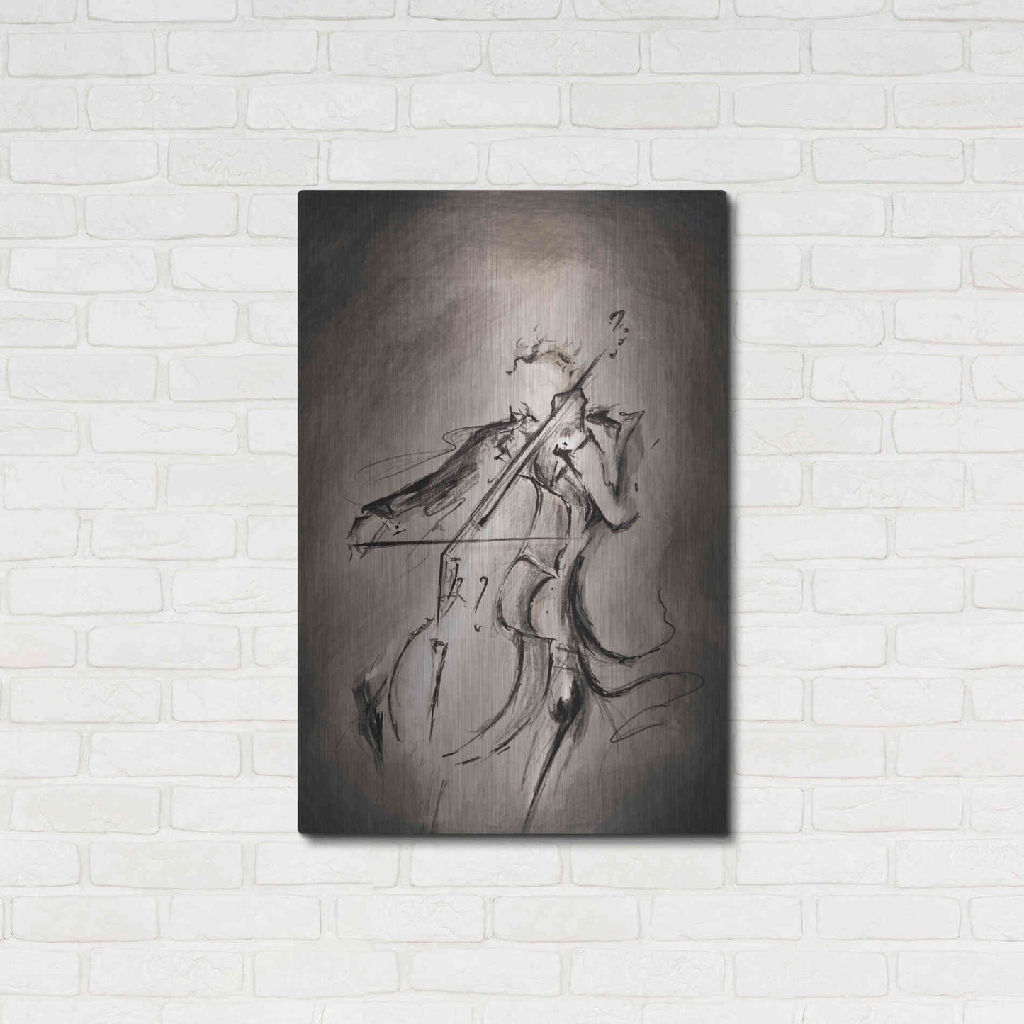 Luxe Metal Art 'The Cellist' by Marc Allante, Metal Wall Art,24x36