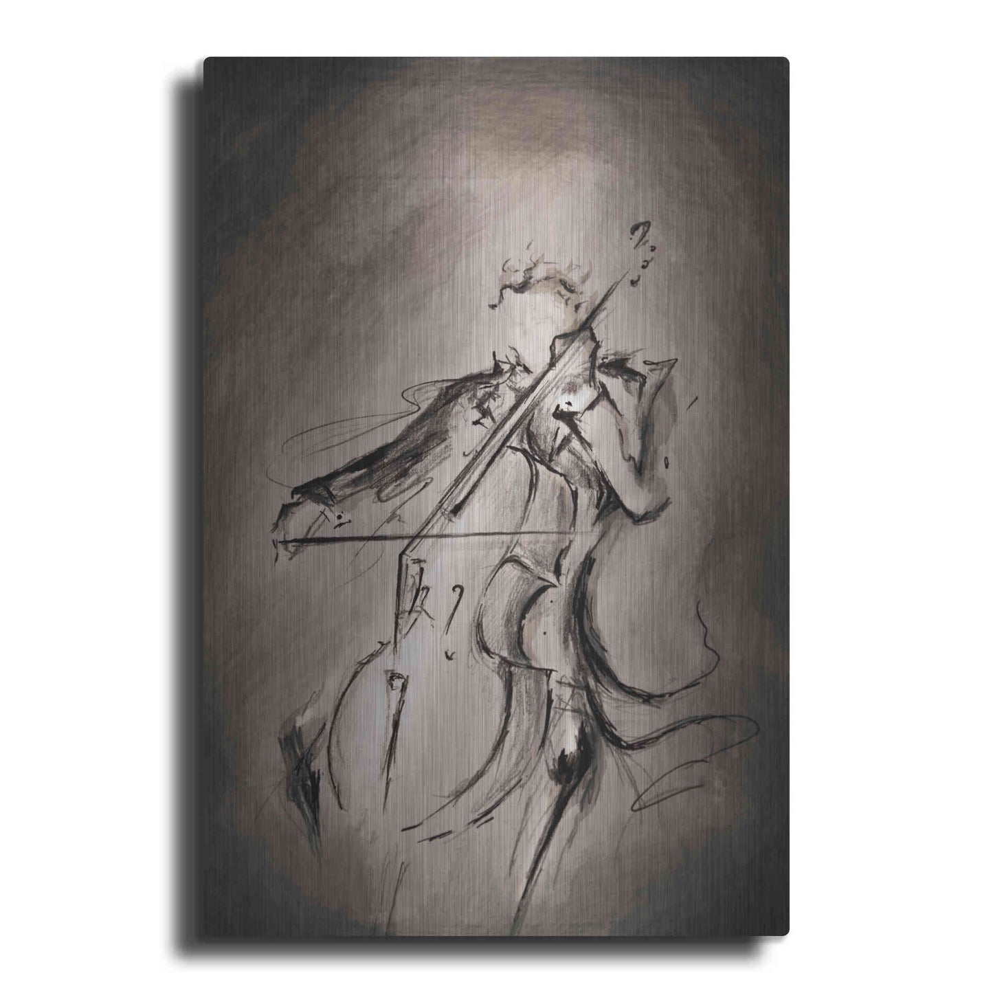 Luxe Metal Art 'The Cellist' by Marc Allante, Metal Wall Art