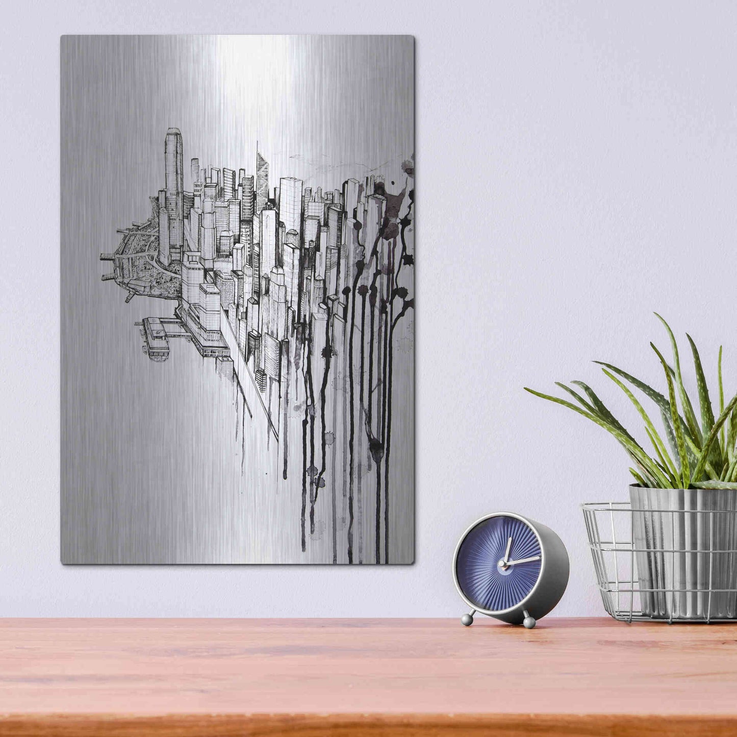 Luxe Metal Art 'Reclaimed' by Marc Allante, Metal Wall Art,12x16