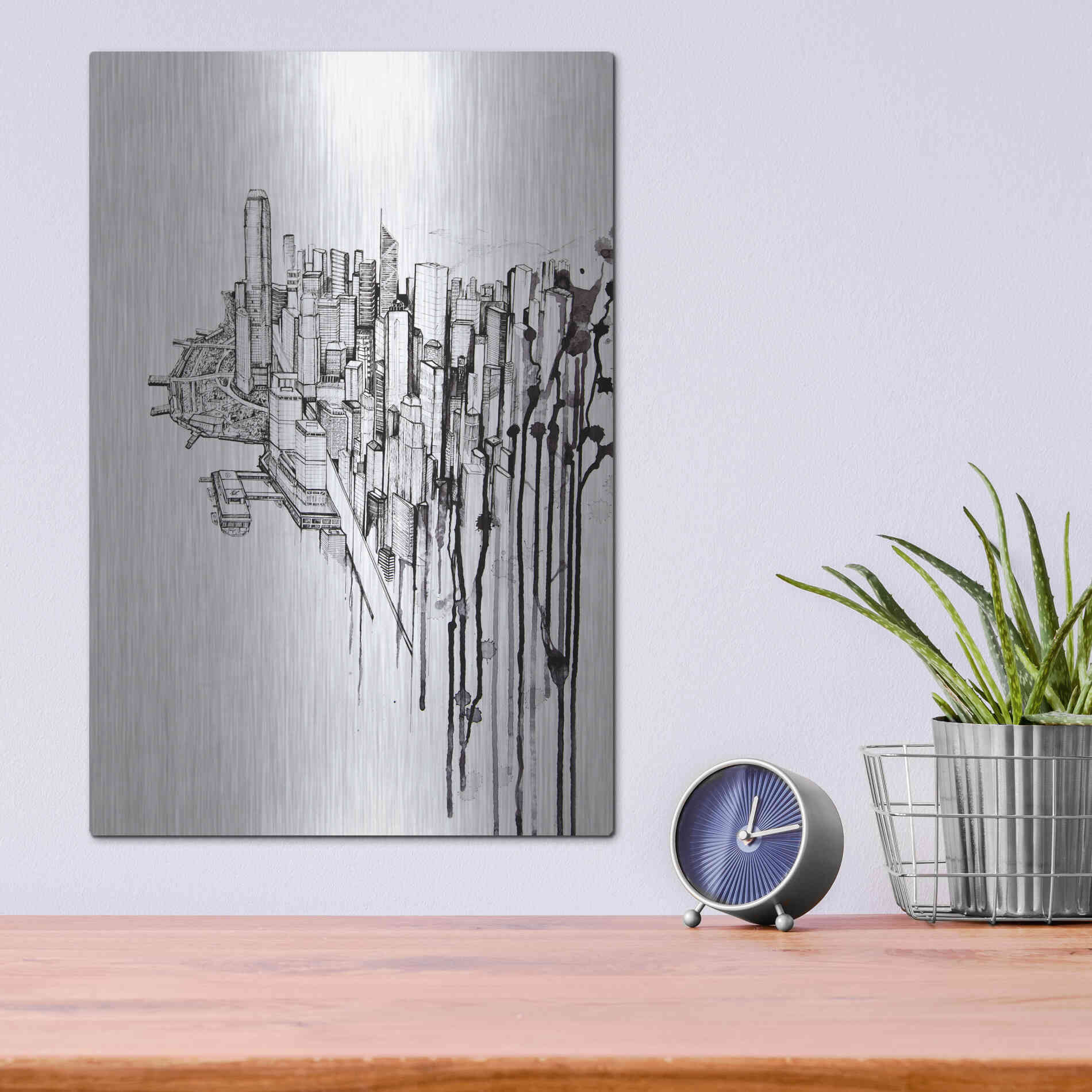 Luxe Metal Art 'Reclaimed' by Marc Allante, Metal Wall Art,12x16