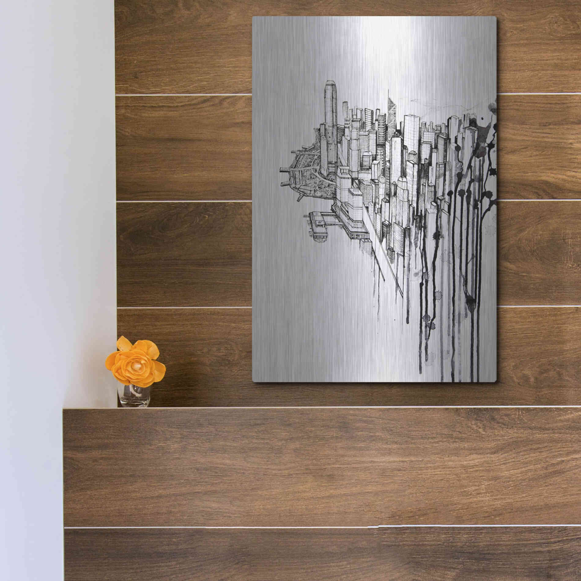 Luxe Metal Art 'Reclaimed' by Marc Allante, Metal Wall Art,12x16