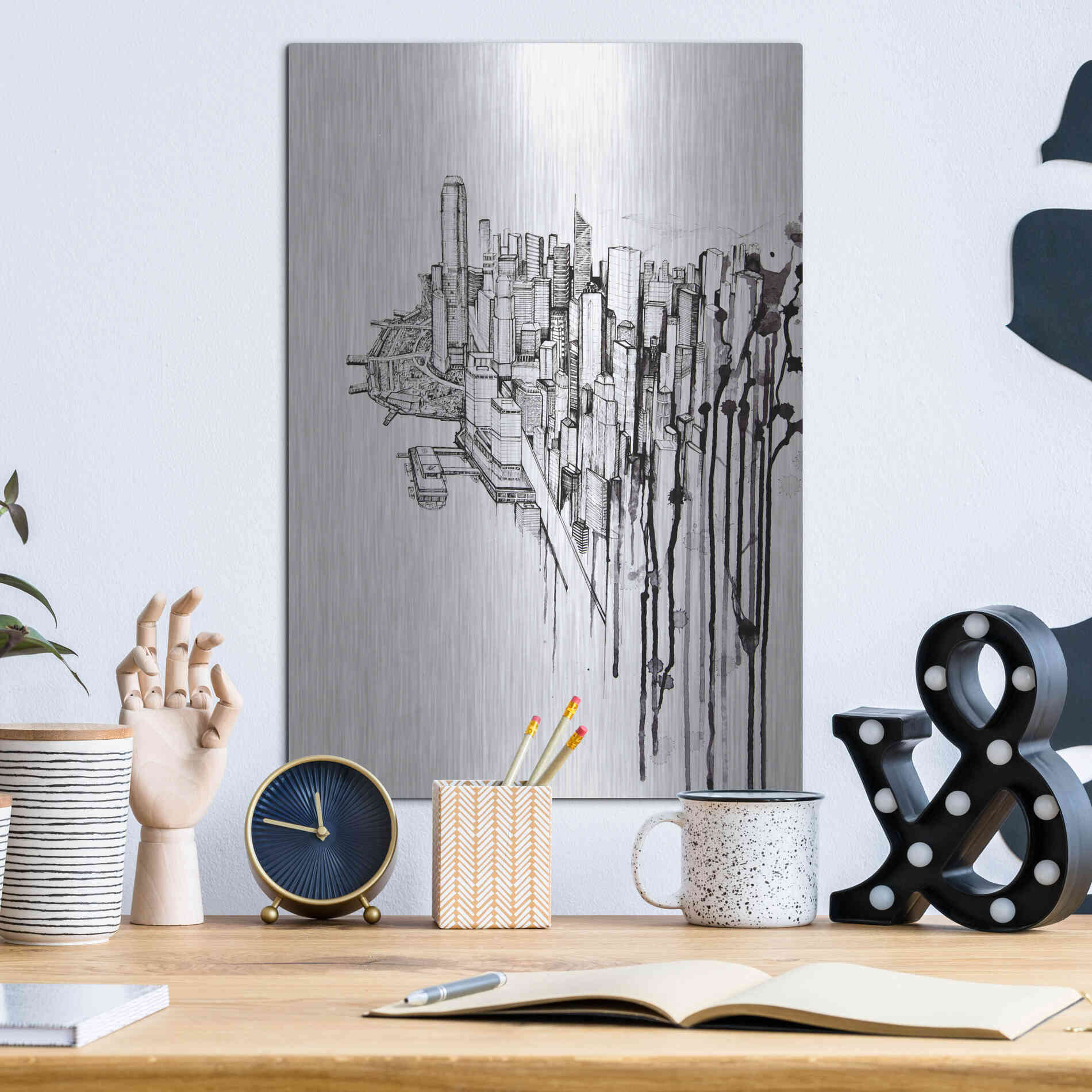 Luxe Metal Art 'Reclaimed' by Marc Allante, Metal Wall Art,12x16