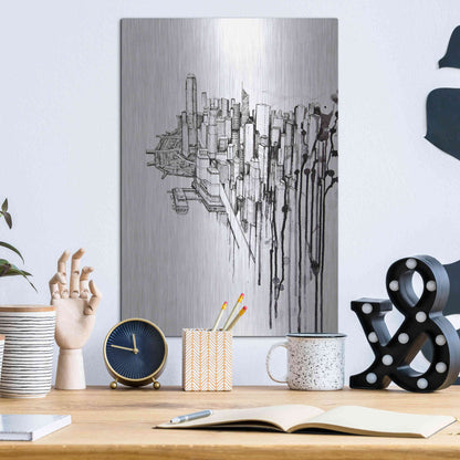 Luxe Metal Art 'Reclaimed' by Marc Allante, Metal Wall Art,12x16