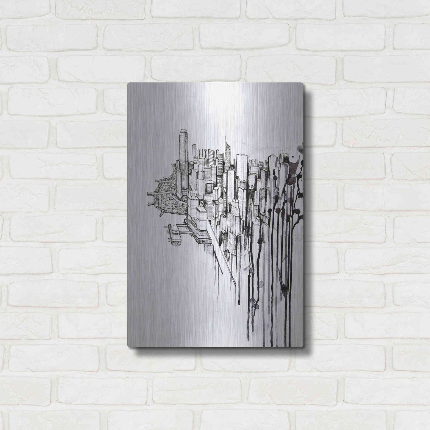 Luxe Metal Art 'Reclaimed' by Marc Allante, Metal Wall Art,16x24