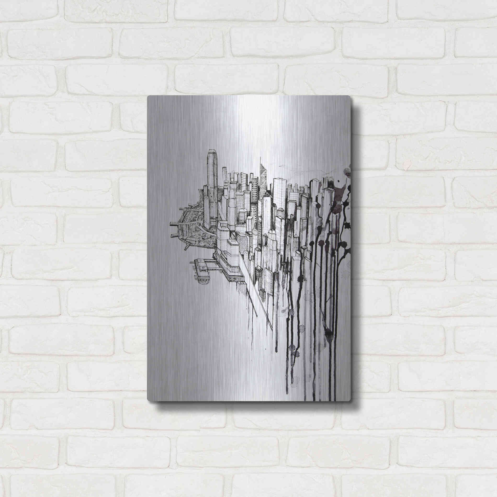 Luxe Metal Art 'Reclaimed' by Marc Allante, Metal Wall Art,16x24