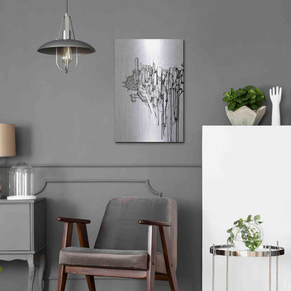 Luxe Metal Art 'Reclaimed' by Marc Allante, Metal Wall Art,16x24