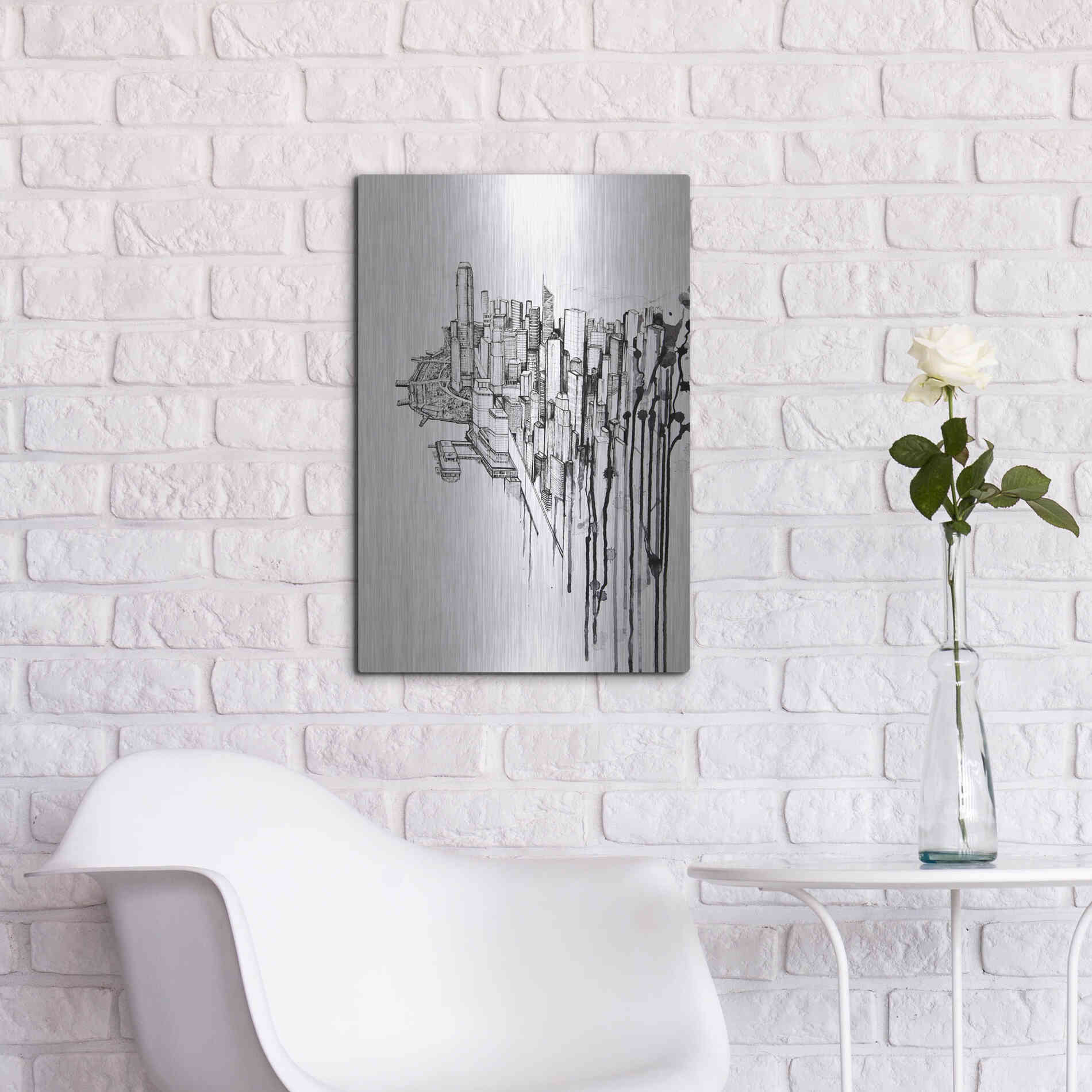 Luxe Metal Art 'Reclaimed' by Marc Allante, Metal Wall Art,16x24