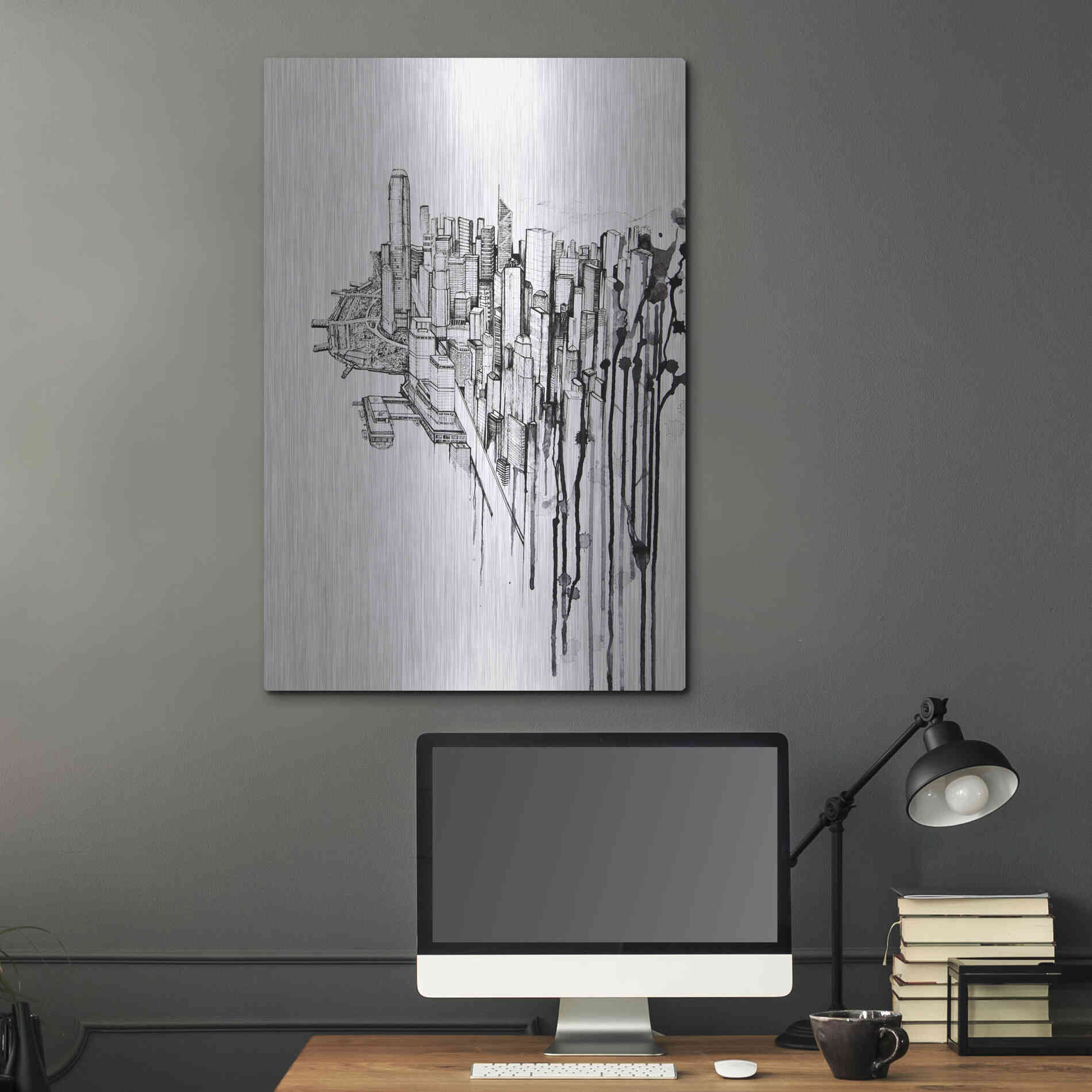 Luxe Metal Art 'Reclaimed' by Marc Allante, Metal Wall Art,24x36