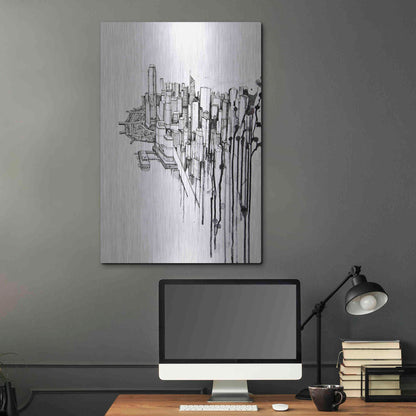 Luxe Metal Art 'Reclaimed' by Marc Allante, Metal Wall Art,24x36