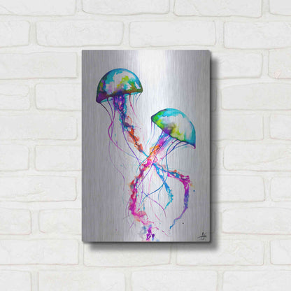 Luxe Metal Art 'Narasumas' by Marc Allante, Metal Wall Art,12x16