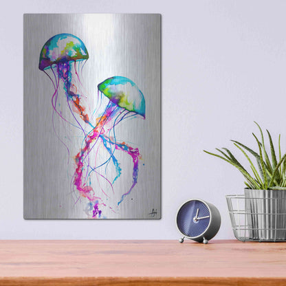 Luxe Metal Art 'Narasumas' by Marc Allante, Metal Wall Art,12x16