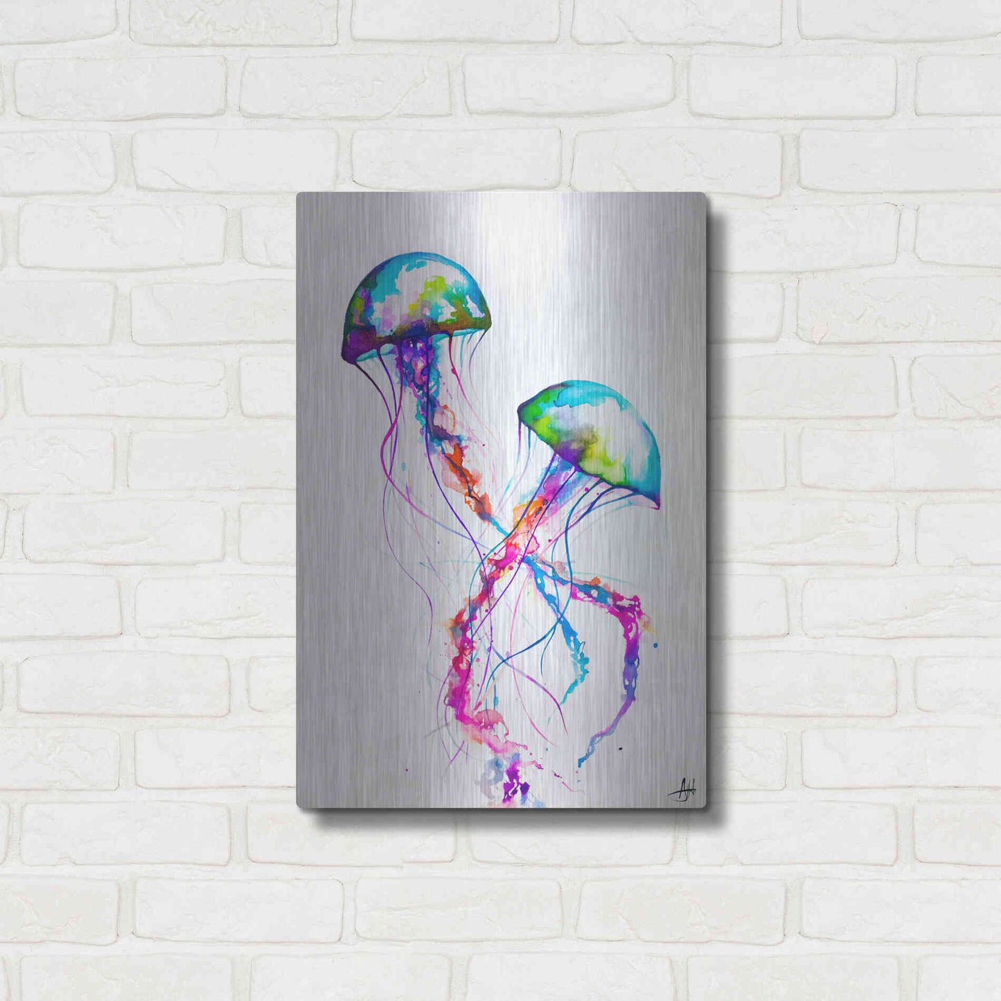 Luxe Metal Art 'Narasumas' by Marc Allante, Metal Wall Art,16x24