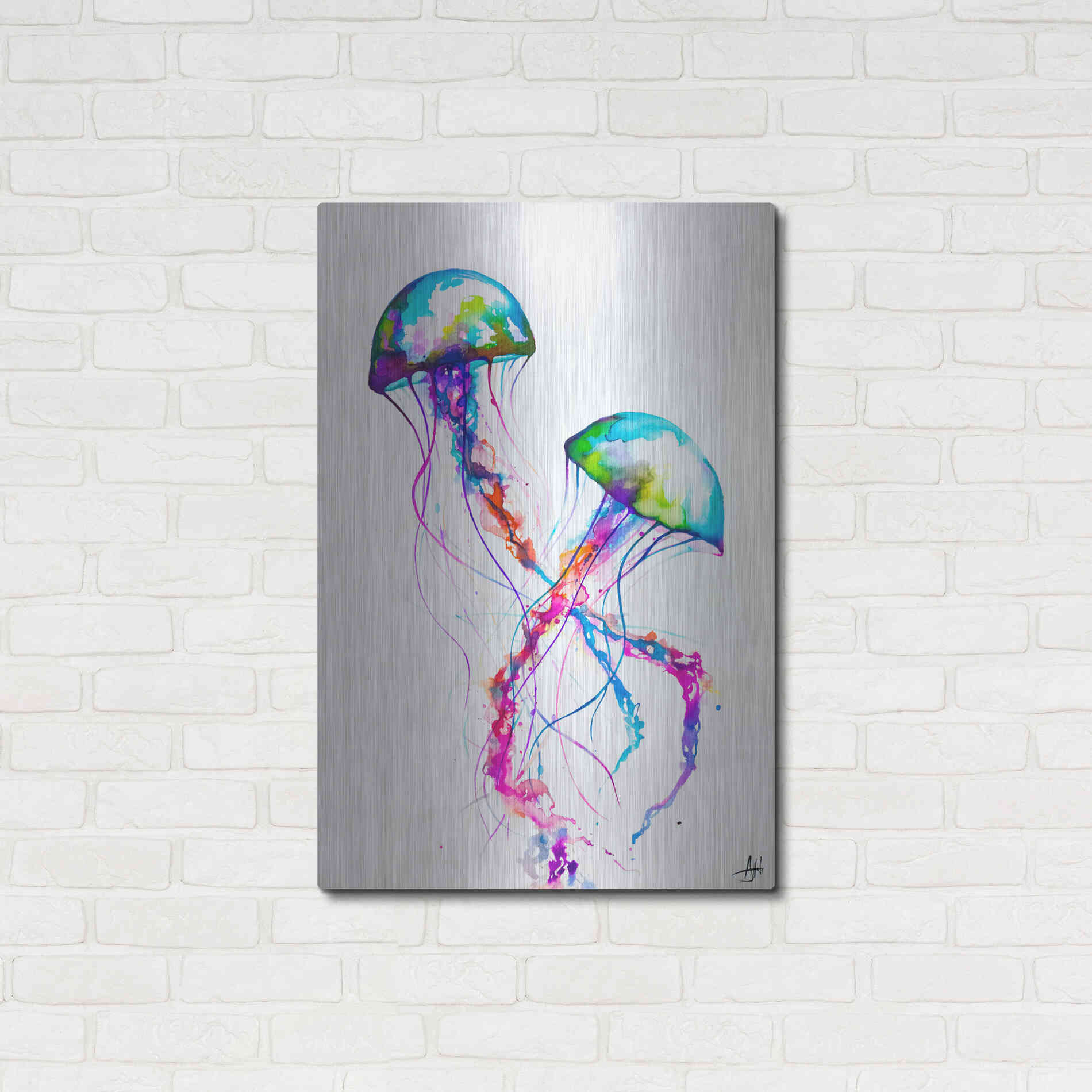 Luxe Metal Art 'Narasumas' by Marc Allante, Metal Wall Art,24x36