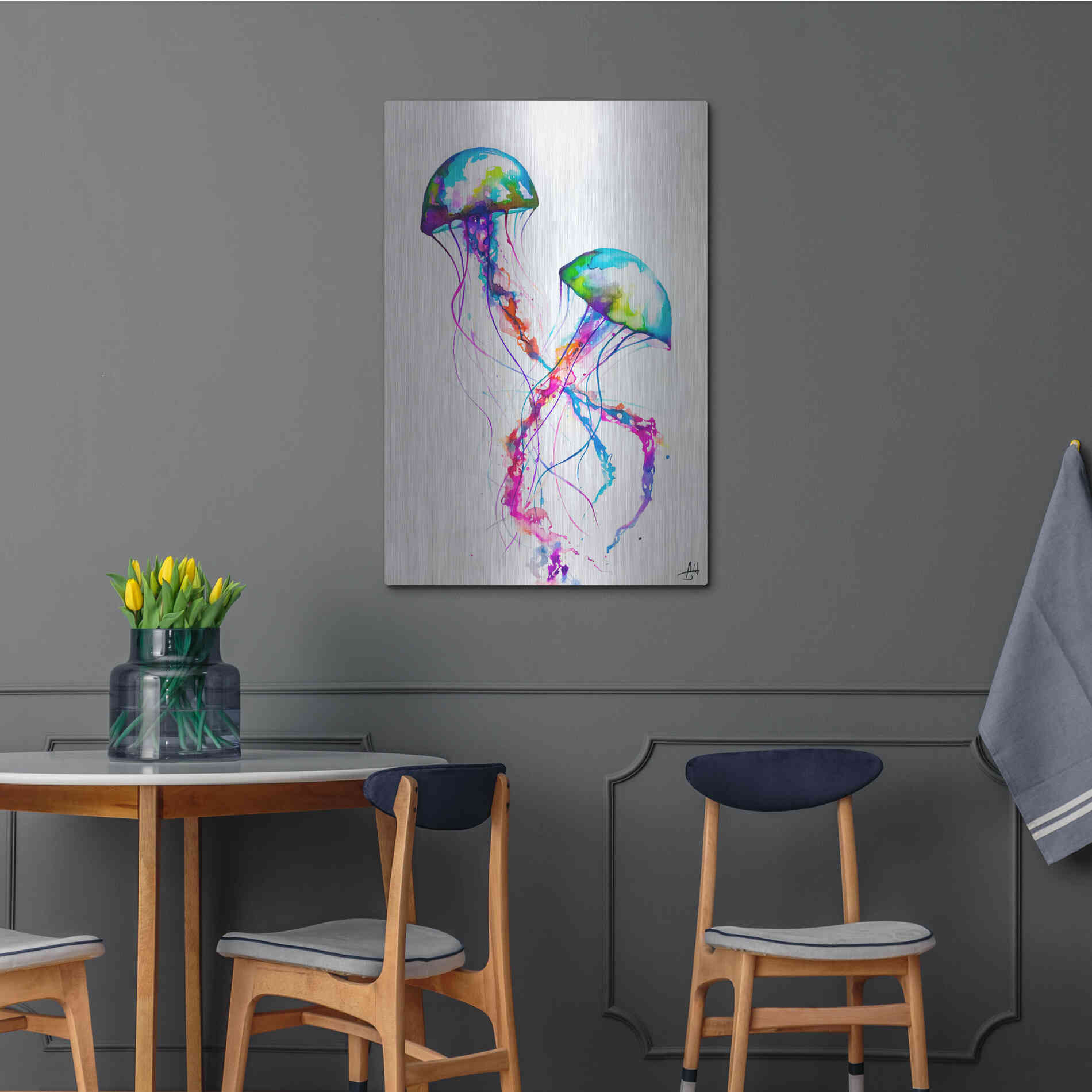 Luxe Metal Art 'Narasumas' by Marc Allante, Metal Wall Art,24x36