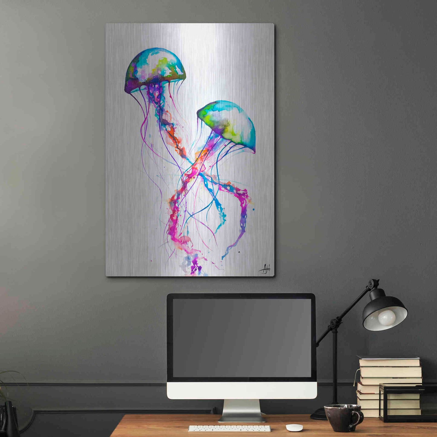 Luxe Metal Art 'Narasumas' by Marc Allante, Metal Wall Art,24x36