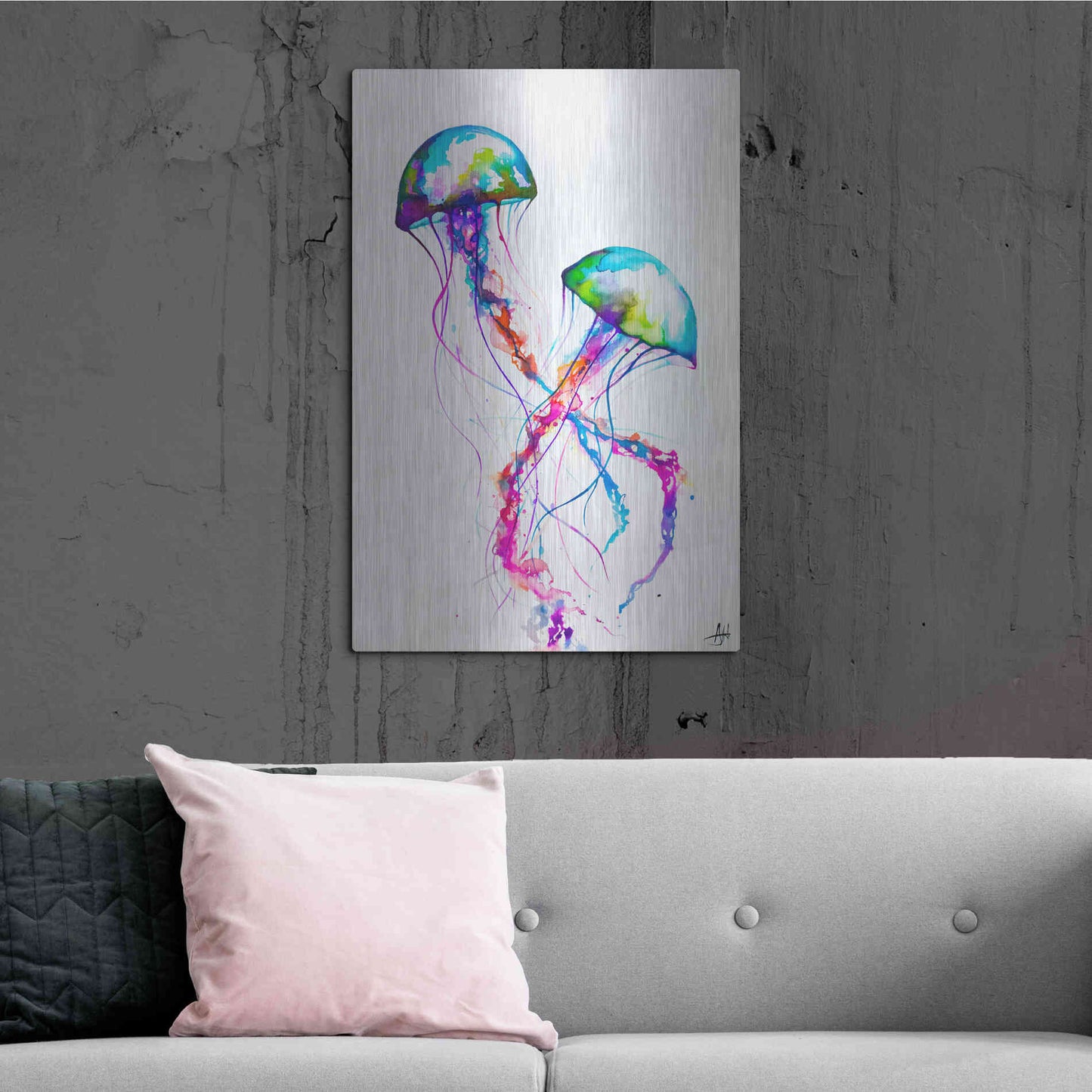 Luxe Metal Art 'Narasumas' by Marc Allante, Metal Wall Art,24x36