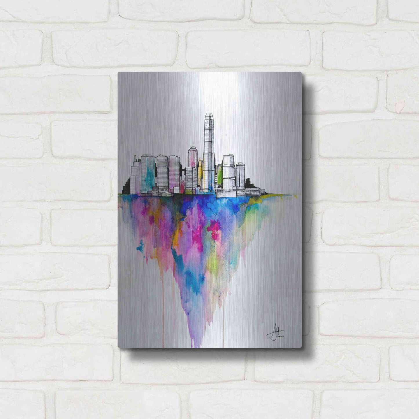 Luxe Metal Art 'Monolith II' by Marc Allante, Metal Wall Art,12x16