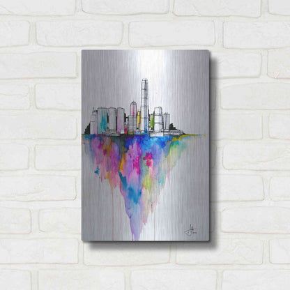 Luxe Metal Art 'Monolith II' by Marc Allante, Metal Wall Art,12x16