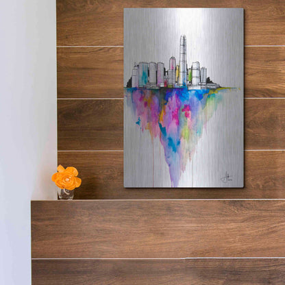 Luxe Metal Art 'Monolith II' by Marc Allante, Metal Wall Art,12x16