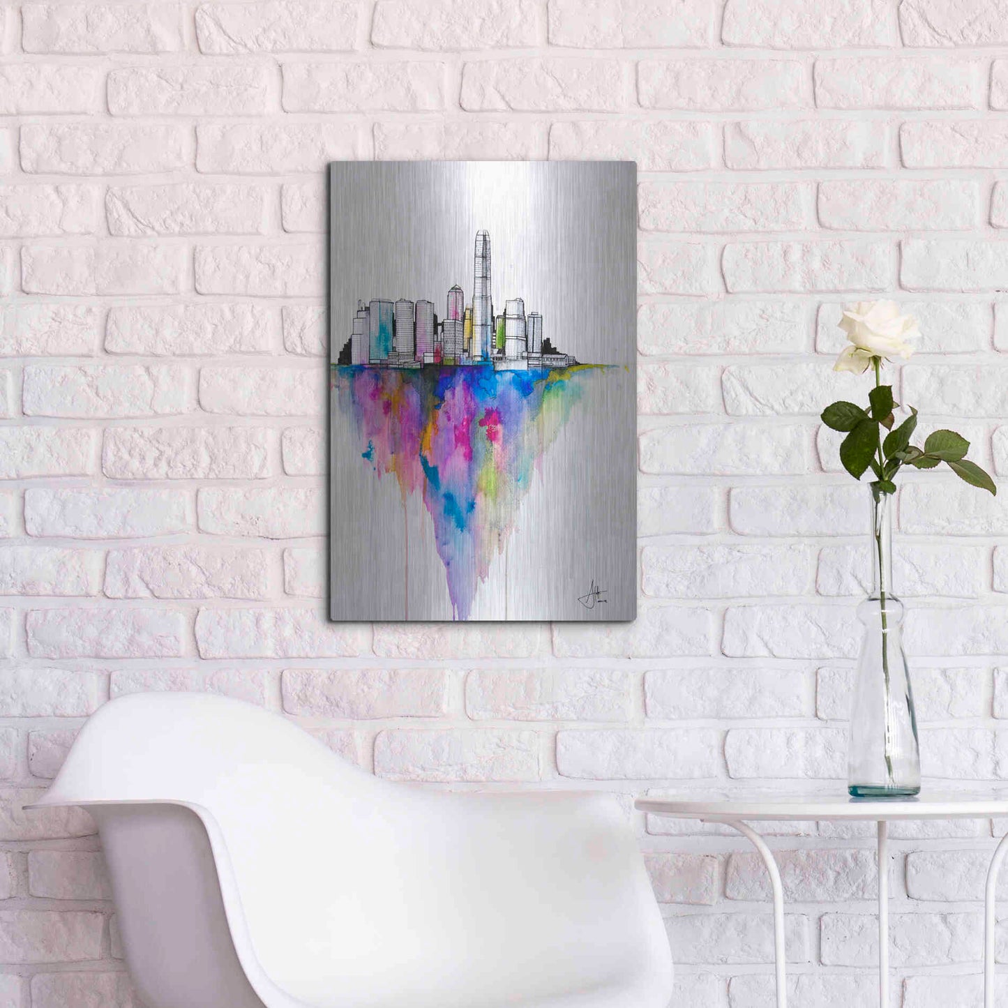 Luxe Metal Art 'Monolith II' by Marc Allante, Metal Wall Art,16x24